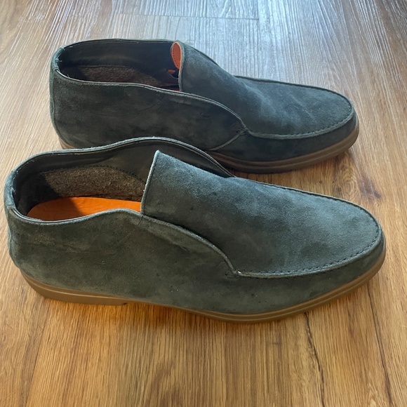 Andrea Ventura Blue Suede Slip-On Ankle Shoes- Men\'s  US 10 NEW main image 5